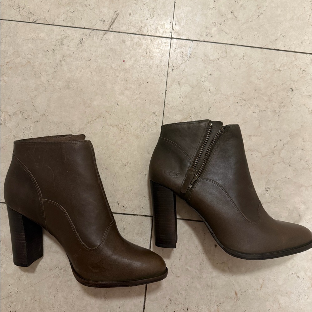 UGG Women's Dark Brown Heeled Boots - Picture 8 of 8